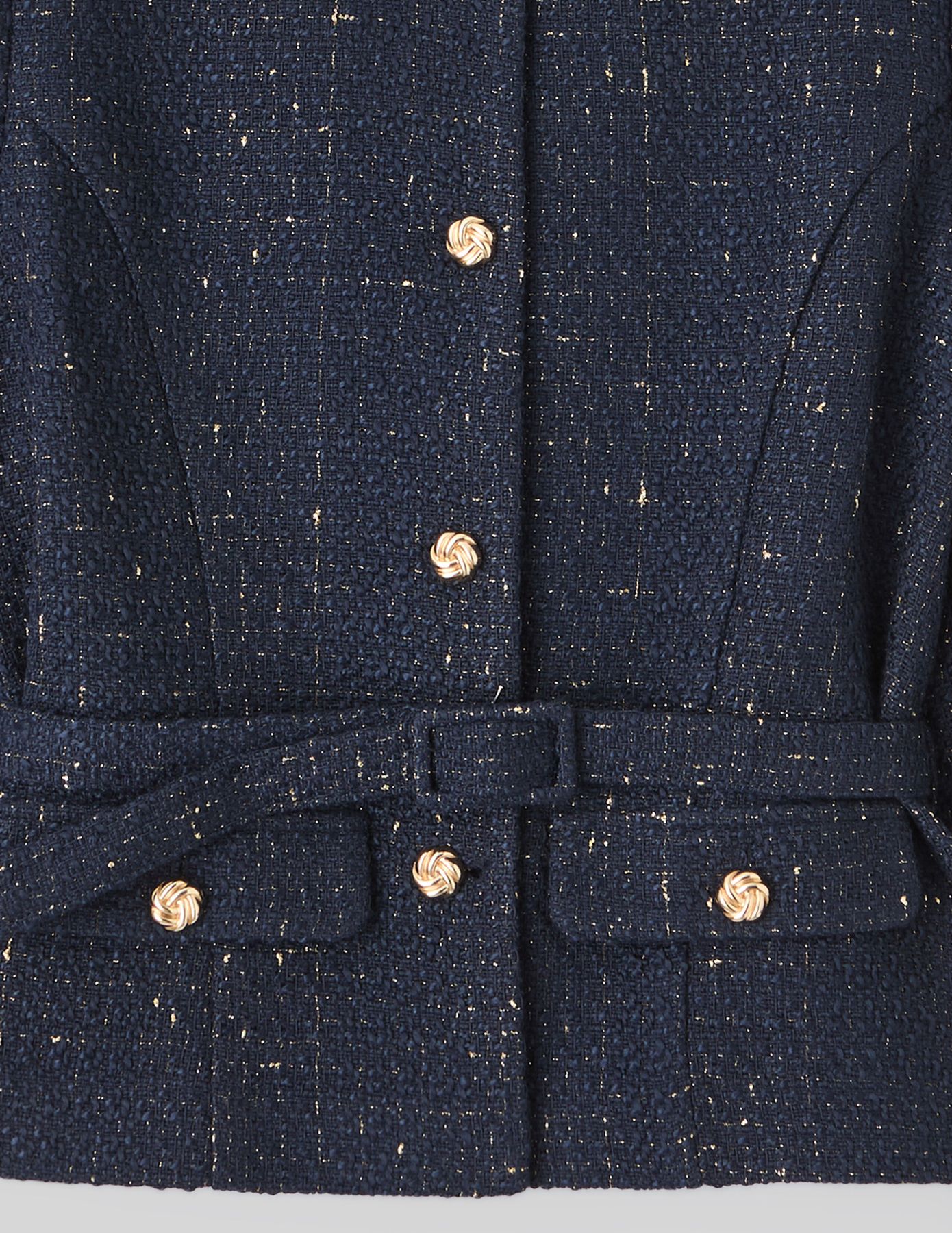 Veste en tweed à ceinture