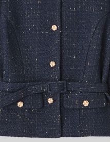 Veste en tweed à ceinture
