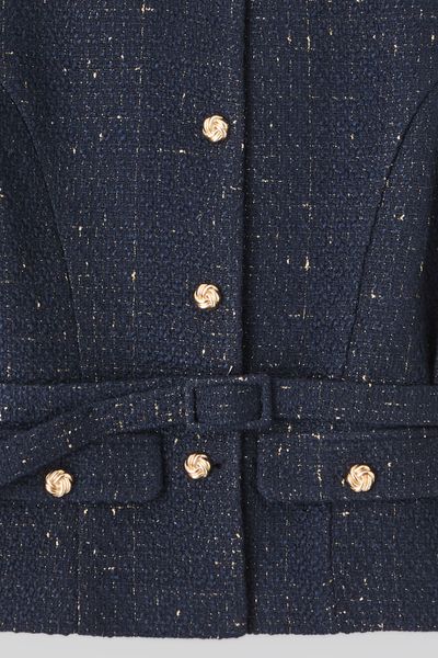 Veste en tweed à ceinture