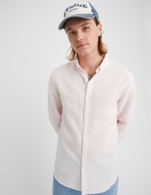 Chemise coton lin unie