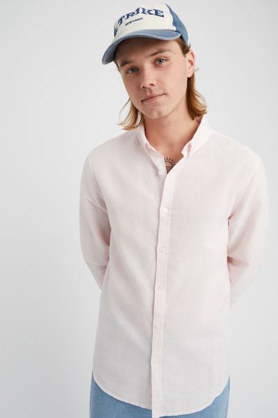 Chemise coton lin unie