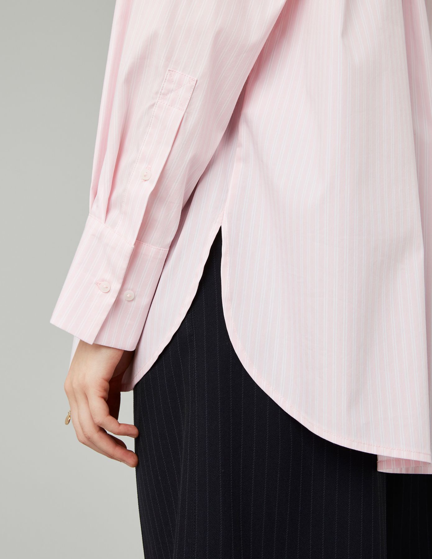 Chemise en popeline rayée