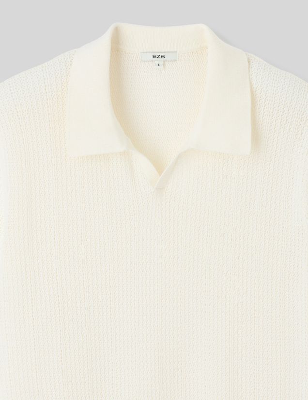 Polo maille ajour&eacute;e