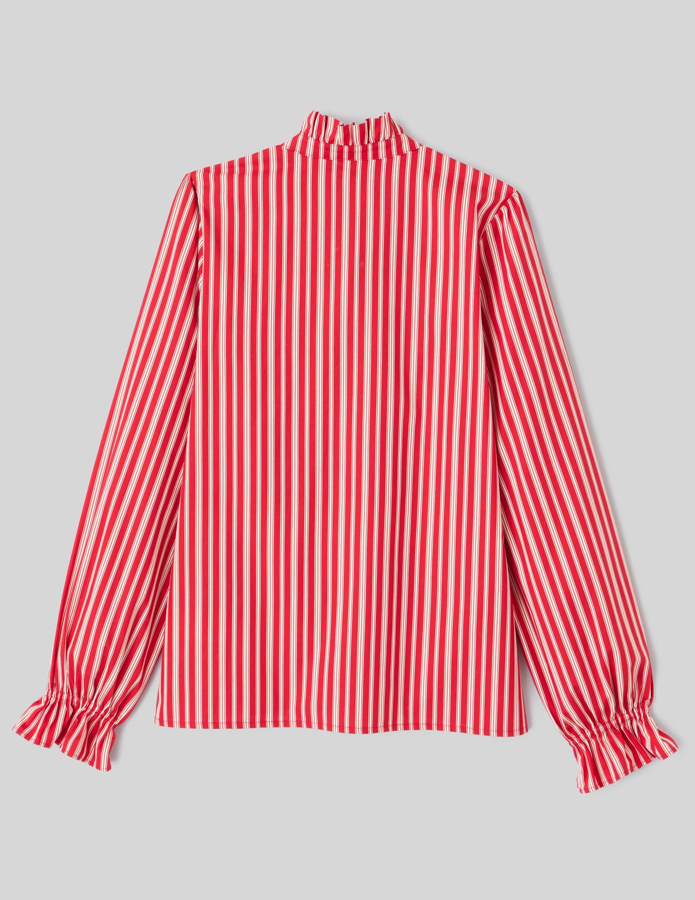 Chemise col montant rayée