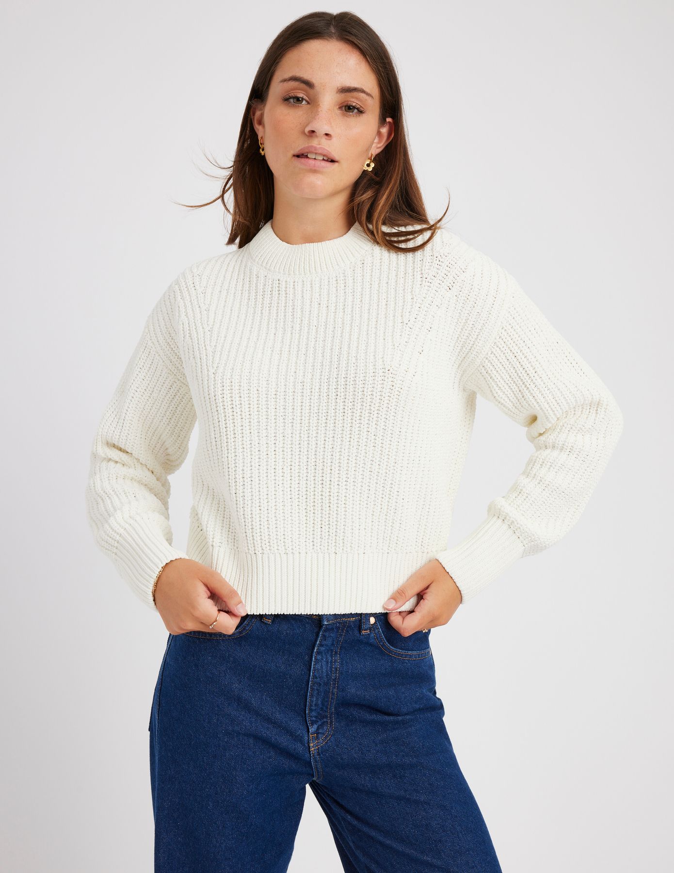 Pull col rond en maille