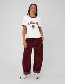 Pantalon balloon en velours