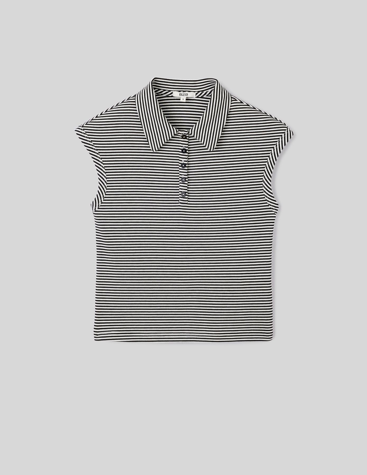 Polo rayé sans manches