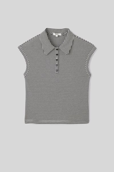 Polo rayé sans manches
