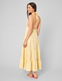 Robe longue d&eacute;tail bijoux