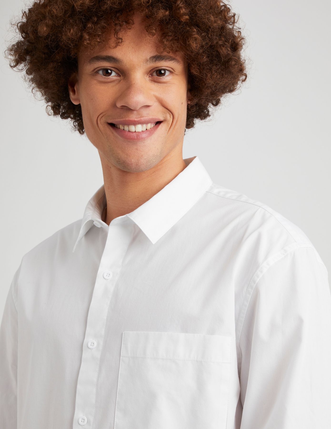 Chemise boxy en popeline de coton biologique