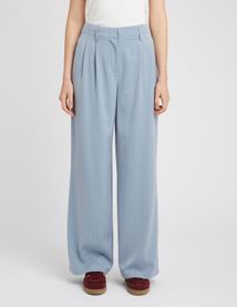 Pantalon tailleur rayé