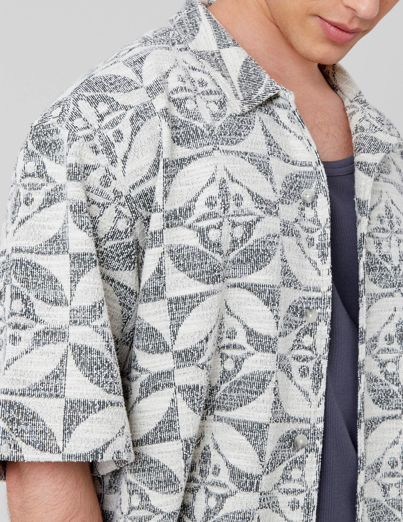 Chemisette en maille Jacquard