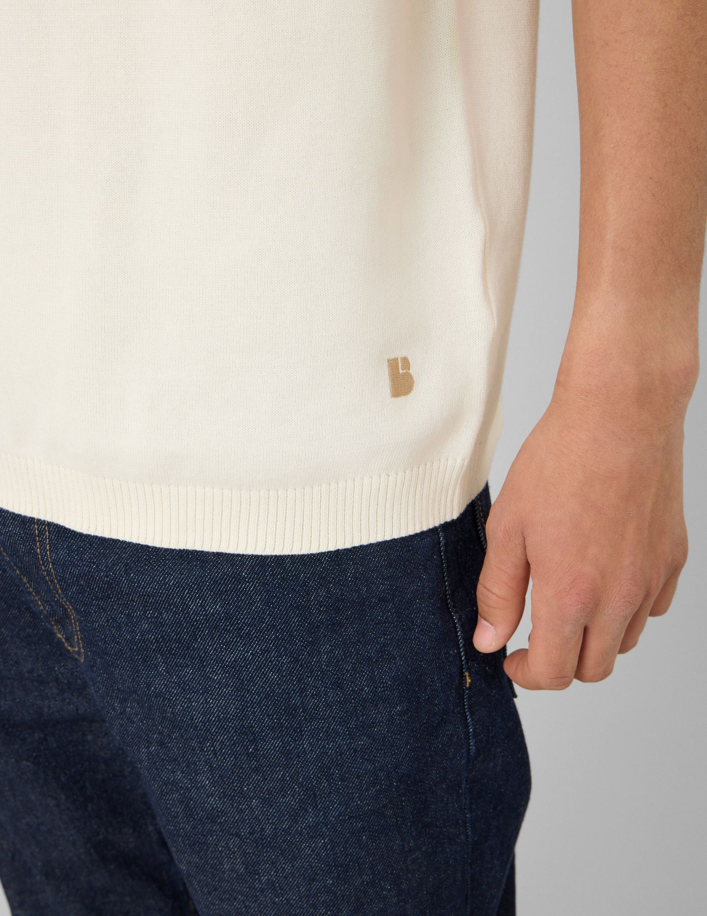 T-shirt en tricot bandes sport