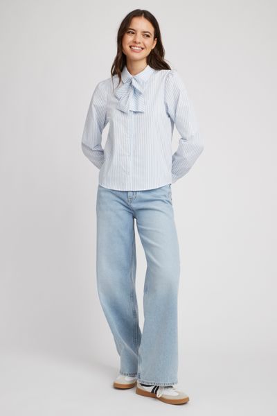 Chemise lavallière rayé