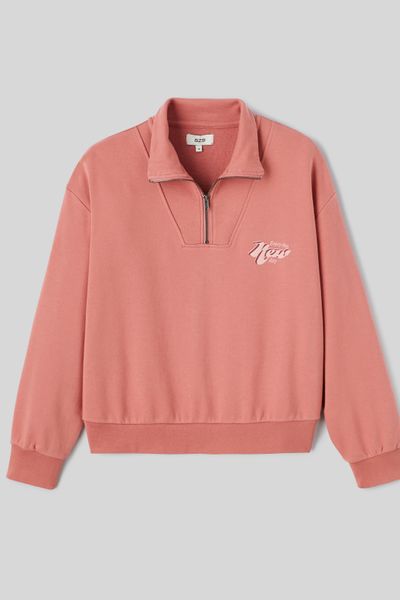 Sweat col montant zippé