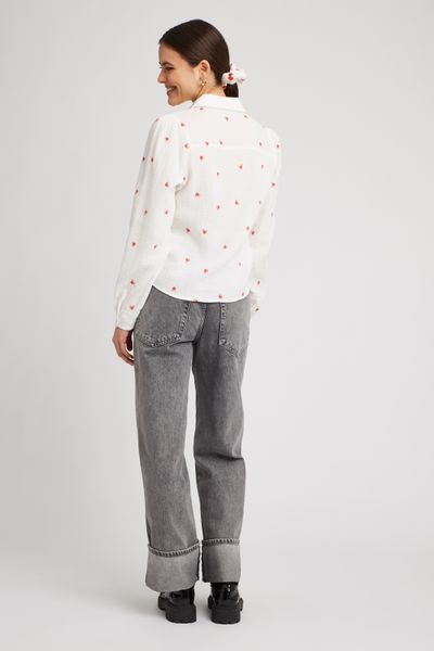 Chemise brodée coeur