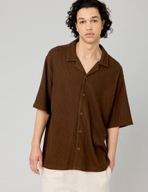 Chemise manches courtes plissée