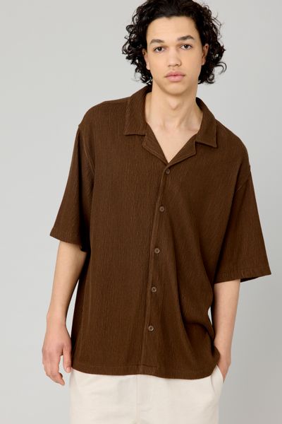 Chemise manches courtes plissée