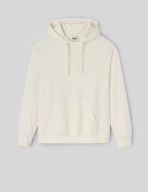 Sweat à capuche matière fantaisie
