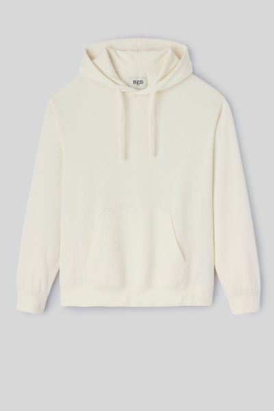 Sweat à capuche matière fantaisie
