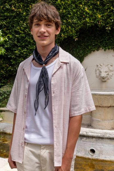 Chemise manches courtes mati&egrave;re fantaisie