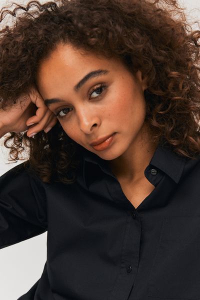 Chemise courte unie