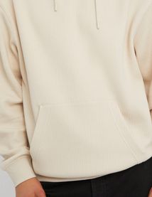 Sweat à capuche cotélé