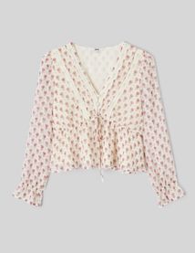 Blouse en voile imprimé