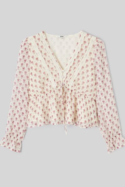 Blouse en voile imprimé