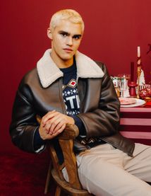 Blouson zippé col sherpa