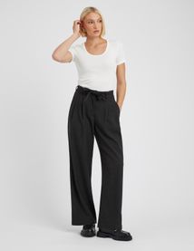 Pantalon tailleur à pinces polyester recyclé