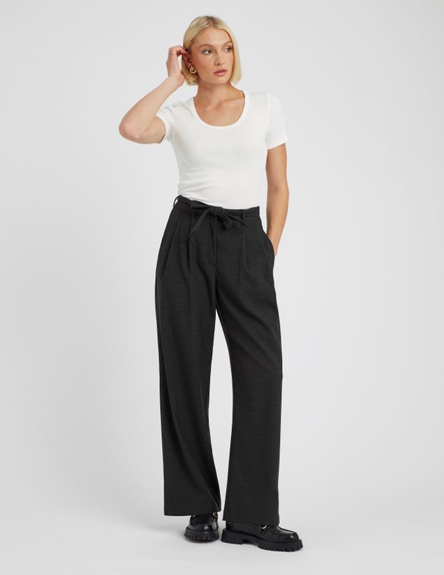 Pantalon tailleur à pinces polyester recyclé