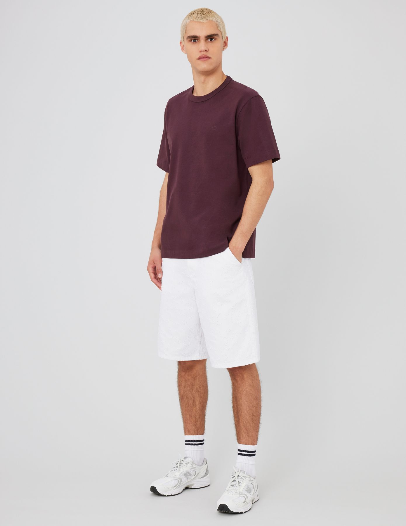 T-shirt lourd touché peau de pêche