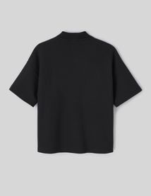 Polo boxy maille lourde