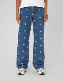 Jean straight brod&eacute;