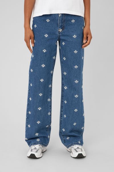 Jean straight brod&eacute;