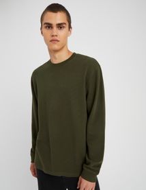 T-shirt gaufr&eacute; manches longues