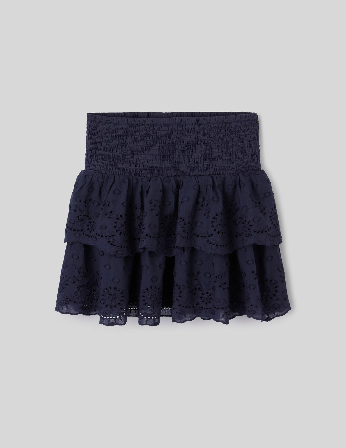 Jupe brod&eacute;e &agrave; volants