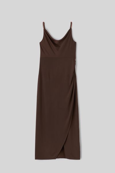 Robe longue col bénitier