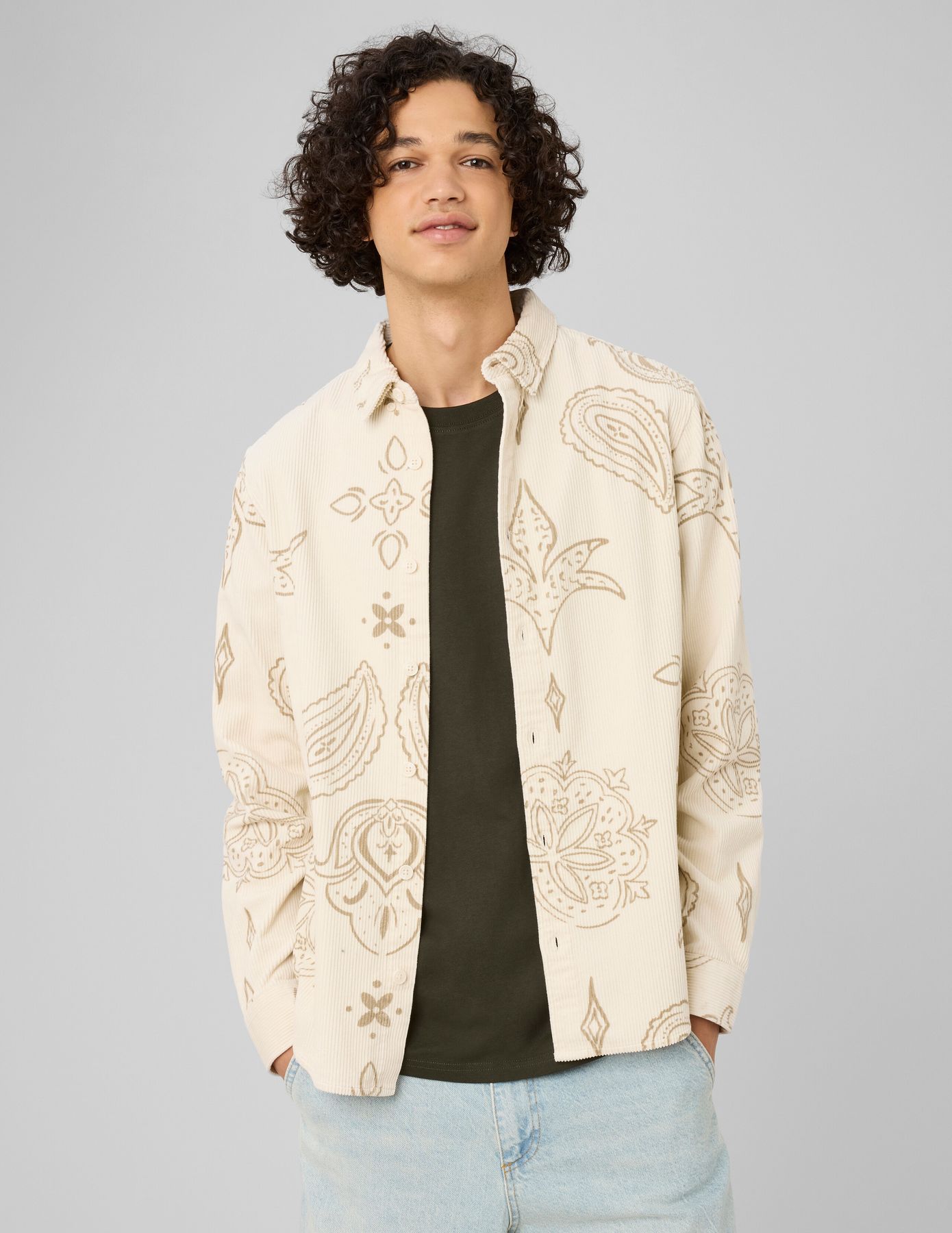 Chemise imprim&eacute;e en velours