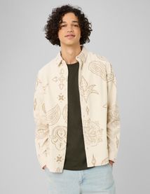 Chemise imprim&eacute;e en velours