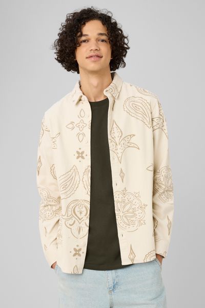 Chemise imprim&eacute;e en velours