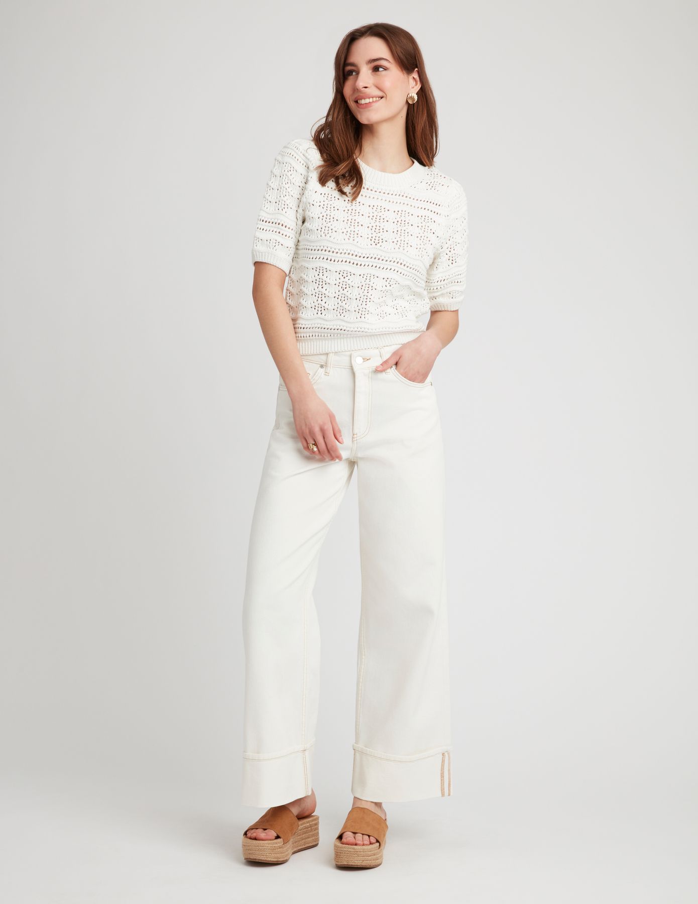 Pull manches courtes en crochet