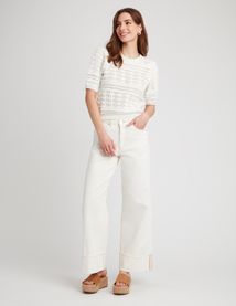 Pull manches courtes en crochet