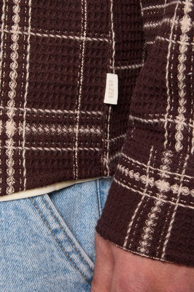 Surchemise waffle à carreaux