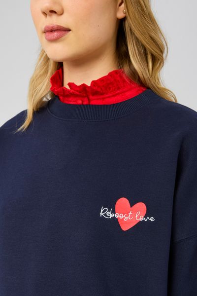 Sweat col rond brod&eacute;