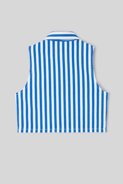 Veste sans manche ray&eacute;e