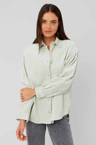 Surchemise en velours c&ocirc;tel&eacute;