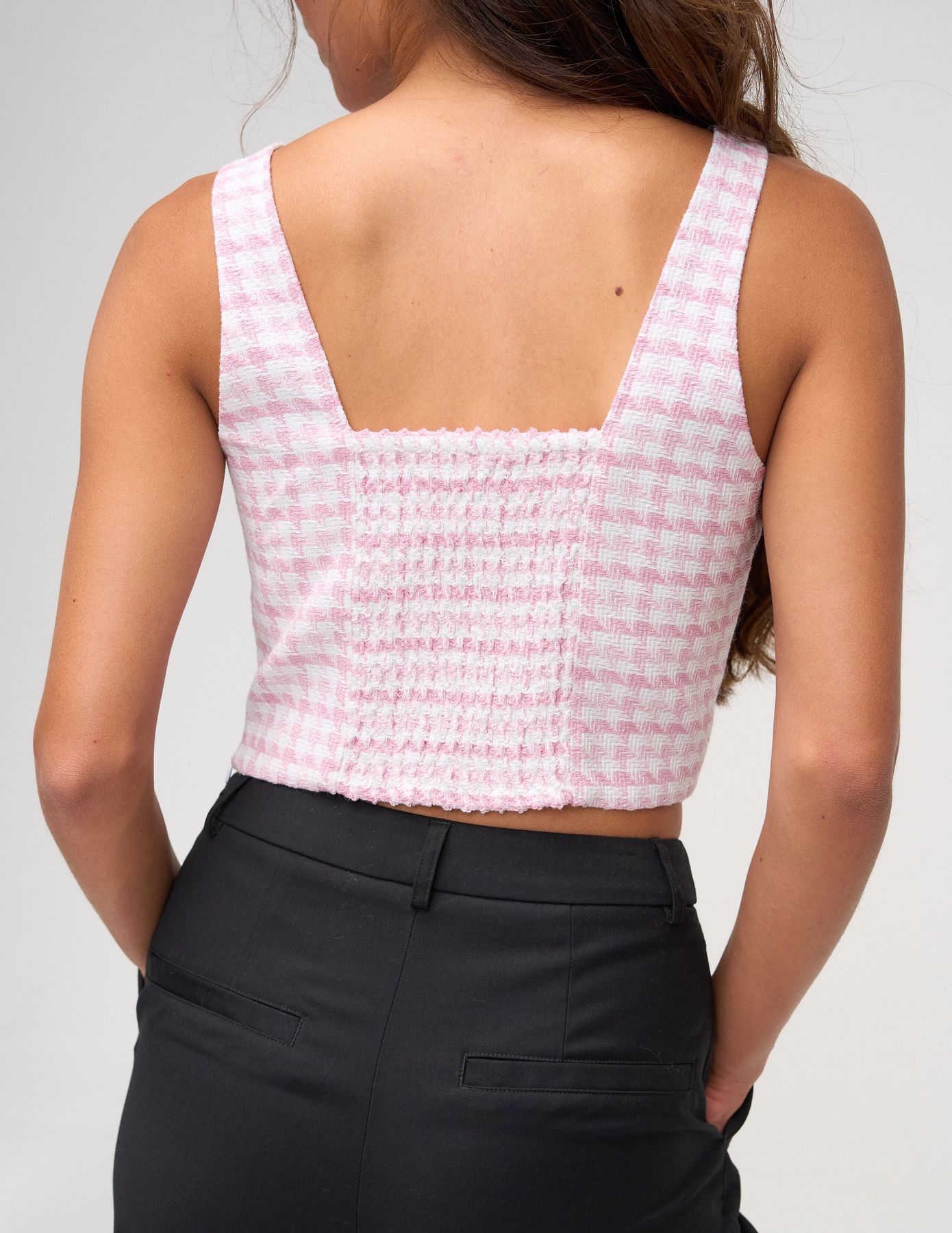 Top corset en tweed