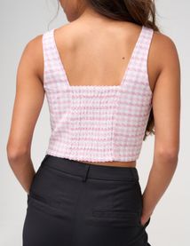 Top corset en tweed